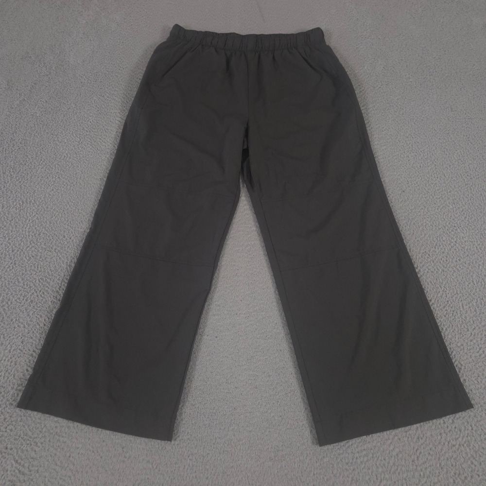 Old Navy Pants Womens Large Petite Dark Olive StretchTech High-Waisted Wide-Leg